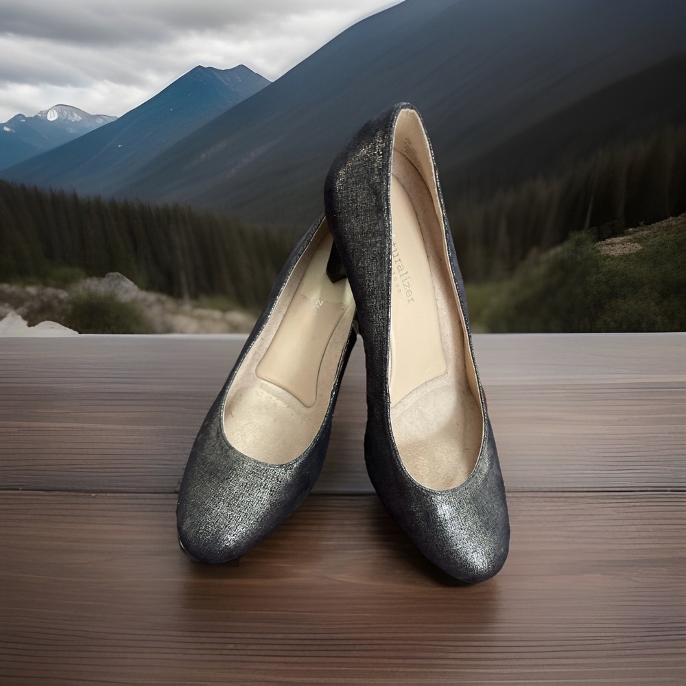 NATURALIZER  Michelle Pumps Gold/Black  Women 8.5M‎ Heels Pumps Shoes Comfort